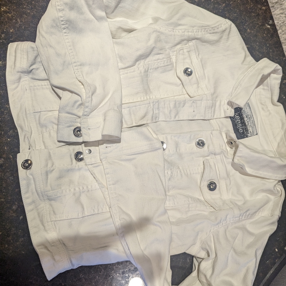 White jean jacket